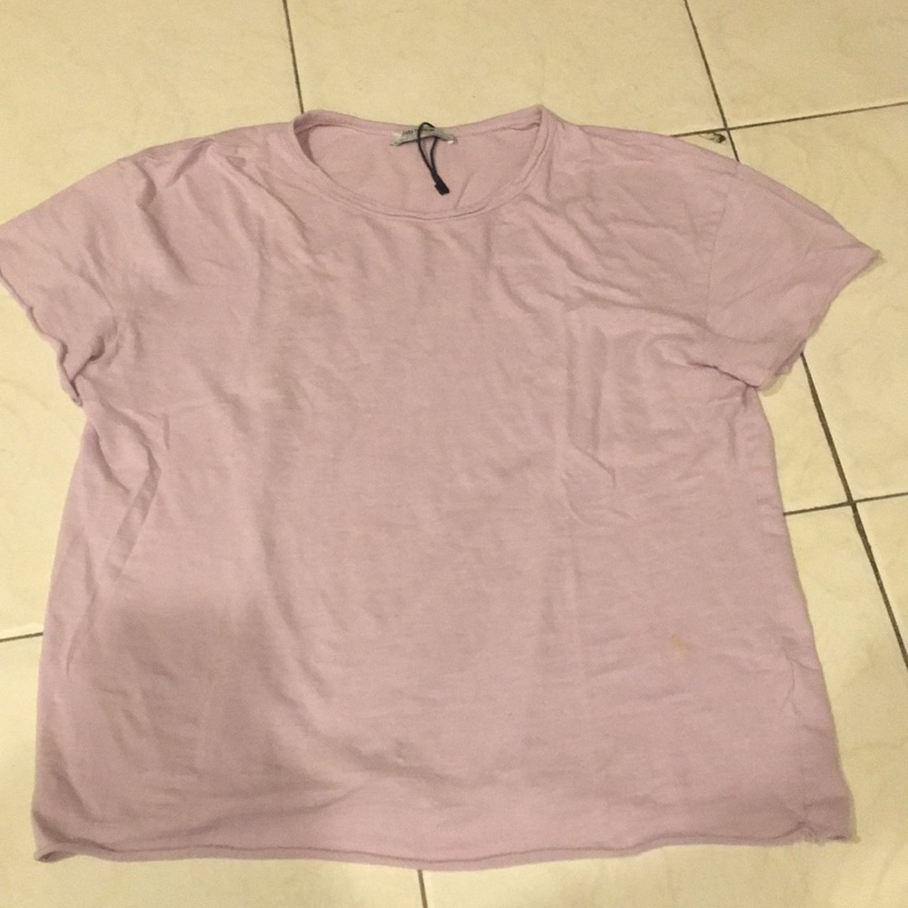 Zara lavender slub tee